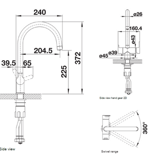 Baterie bucătărie Blanco TRIMA Filter – crom HD