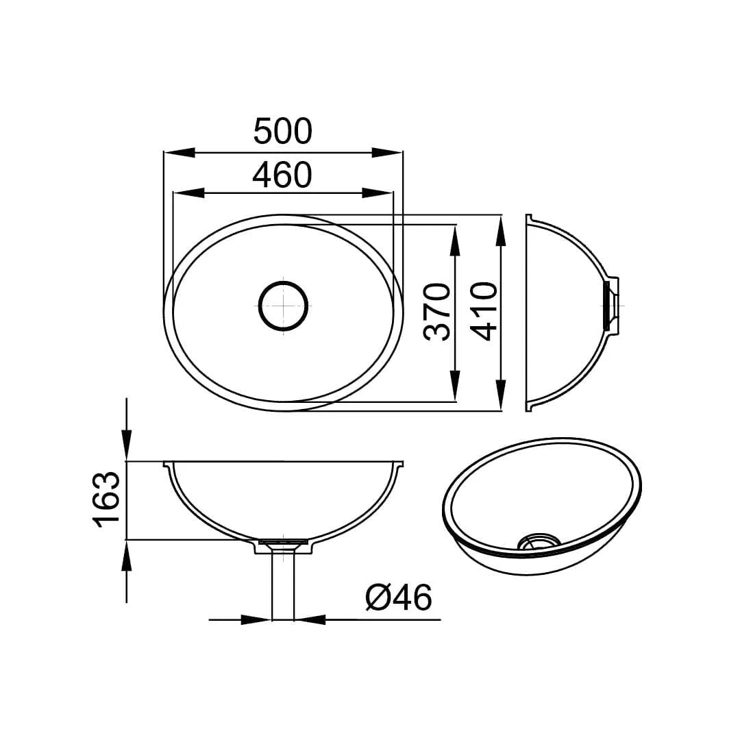VITA V-UN – lavoar încastrabil în blat din compozit acrilic