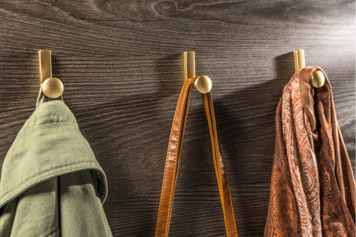 Agățătoare cuier ARCO 62x46 mm, gold