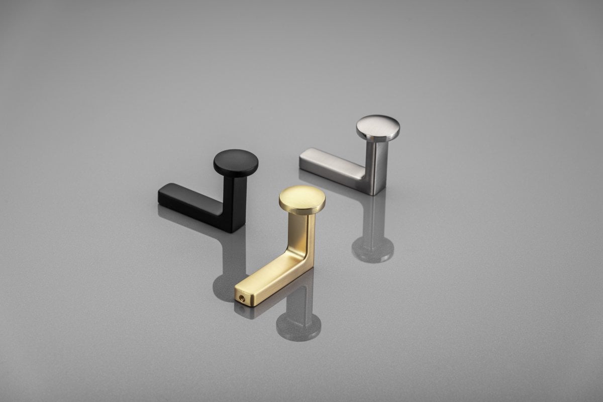 Agățătoare cuier ARCO 62x46 mm, negru mat