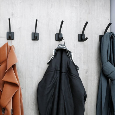 Agățătoare cuier CAPITAL 123x62 mm, negru mat