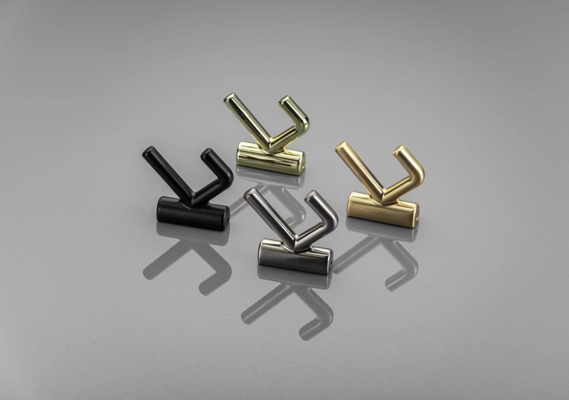 Agățătoare cuier LENS 53x15 mm, brushed gold