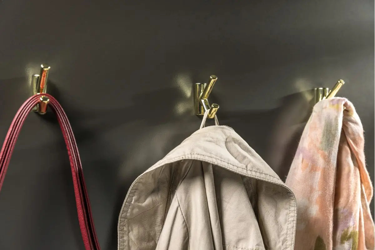 Agățătoare cuier LENS 53x15 mm, shiny gold