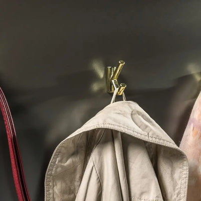 Agățătoare cuier LENS 53x15 mm, shiny gold