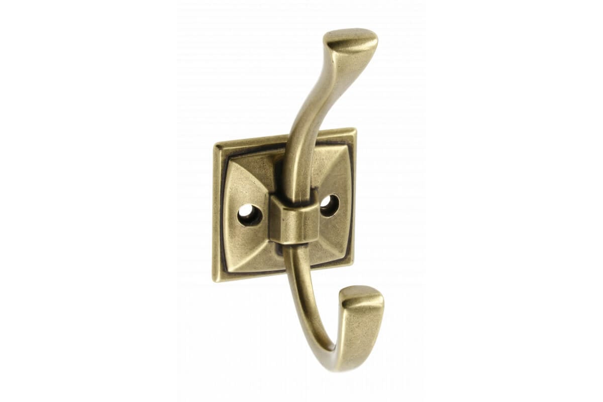 Agățătoare cuier MADRYT 108x46 mm, alamă antichizată