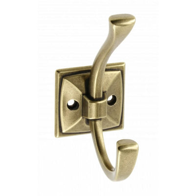 Agățătoare cuier MADRYT 108x46 mm, alamă antichizată