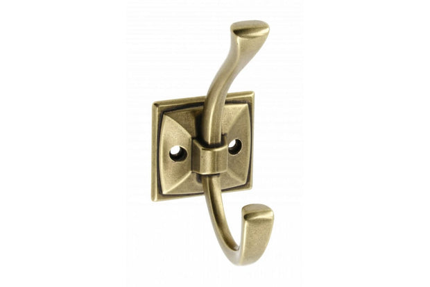 Agățătoare cuier MADRYT 108x46 mm, alamă antichizată