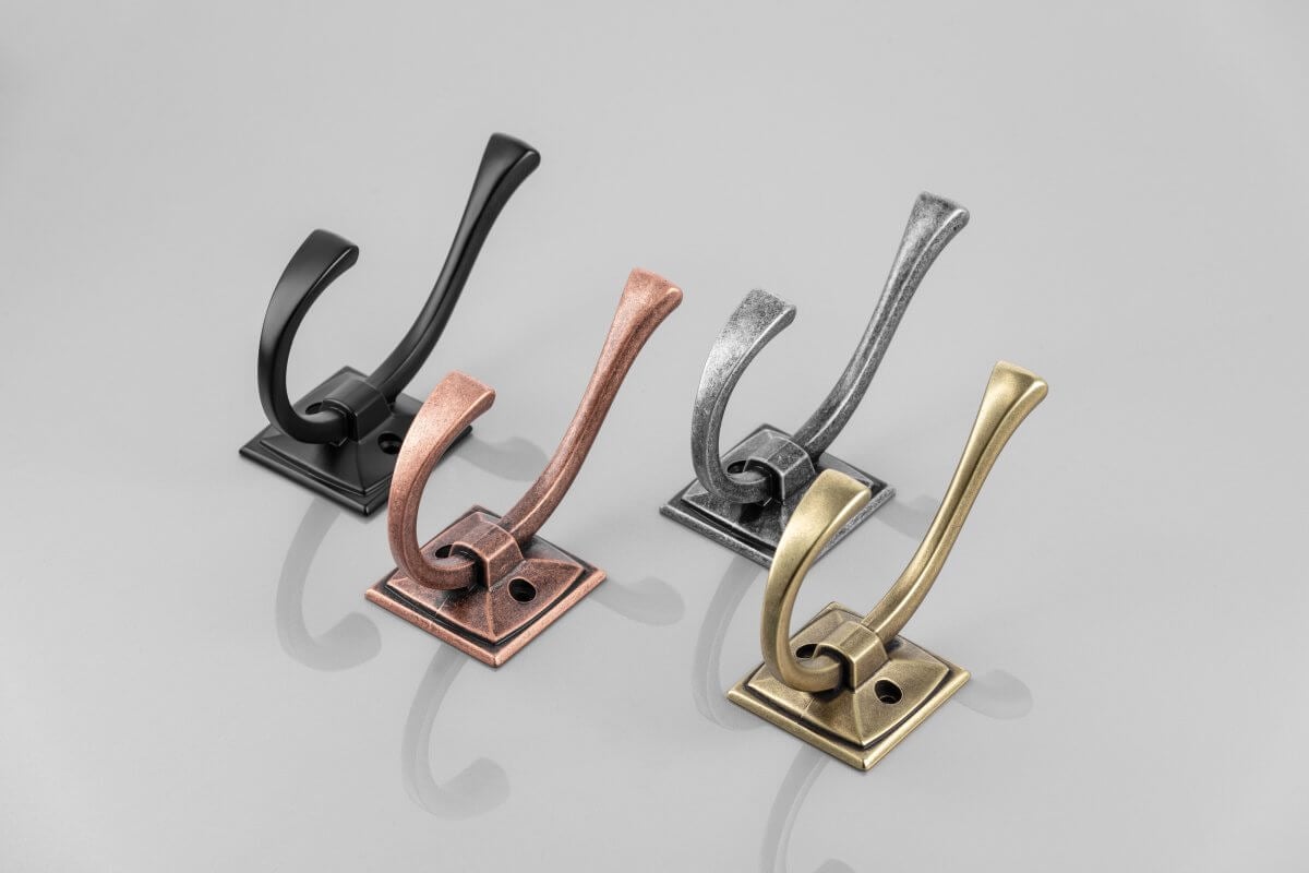 Agățătoare cuier MADRYT 108x46 mm, negru mat