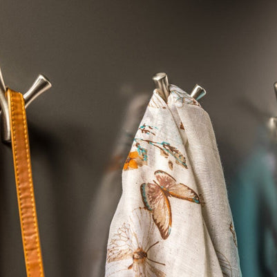 Agățătoare cuier TORNA 81x71 mm, inox