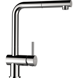 Baterie bucătărie Schock Epos Crom cu cap extractibil, cartuș ceramic, finisaj metalic, crom lucios