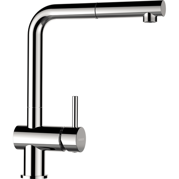 Baterie bucătărie Schock Epos Crom cu cap extractibil, cartuș ceramic, finisaj metalic, crom lucios