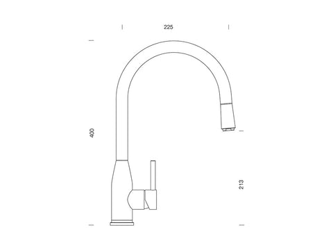 Baterie bucătărie Schock Kavus White Gold cu cap extractibil, cartuș ceramic