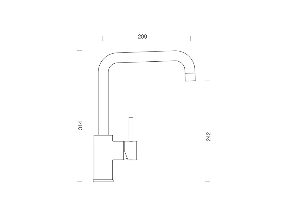 Baterie bucătărie Schock Fonos Crom, cartuș ceramic, finisaj cromat