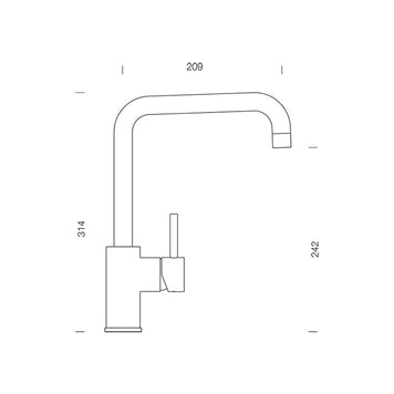 Baterie bucătărie Schock Fonos Crom, cartuș ceramic, finisaj cromat