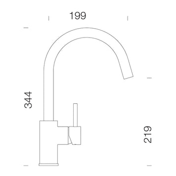 Baterie bucătărie Schock Plutos Crom, cartuș ceramic