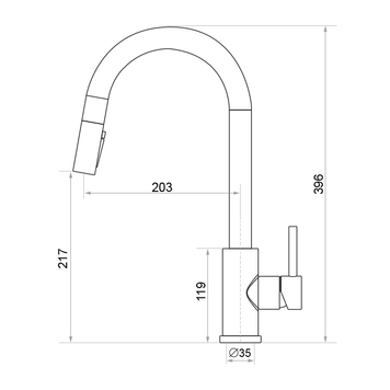 Baterie cu gură 3 în 1 de scurgere extensibilă Primagran 9310