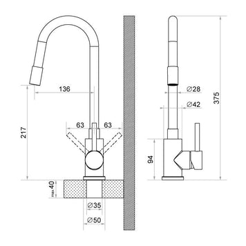 Baterie de bucătărie Primagran 6020 FLEX