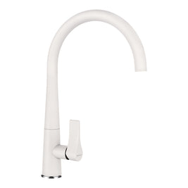 Baterie bucătărie Schock Gota Cristadur Alb, aspect granit, cartuș ceramic