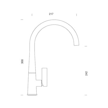 Baterie bucătărie Schock Gota Cristadur Negru, aspect granit, cartuș ceramic