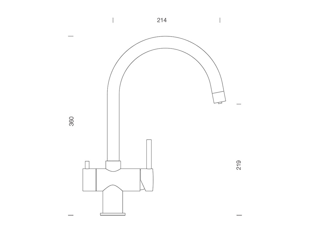 Baterie bucătărie Schock Ares Inox Periat, 3 căi, cartuș ceramic, finisaj metalic