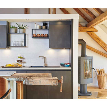 Baterie bucătărie Schock Laios White Gold cu cap extractibil, cartuș ceramic, inox auriu