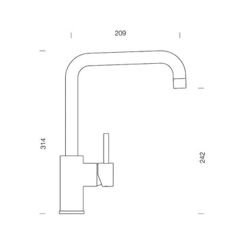 Baterie bucătărie Schock Fonos Cristalite Croma, aspect granit, cartuș ceramic, gri