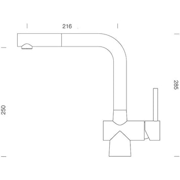 Baterie bucătărie Schock Laios White Gold cu cap extractibil, cartuș ceramic, inox auriu