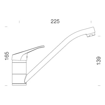 Baterie bucătărie Schock Cosmo Cristalite Alpina, aspect granit, cartuș ceramic, alb