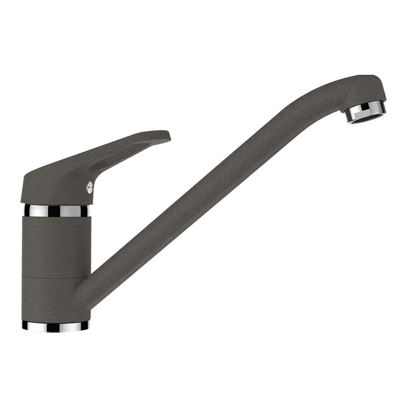 Baterie bucătărie Schock Cosmo Cristalite Asphalt, aspect granit, cartuș ceramic, gri asfalt