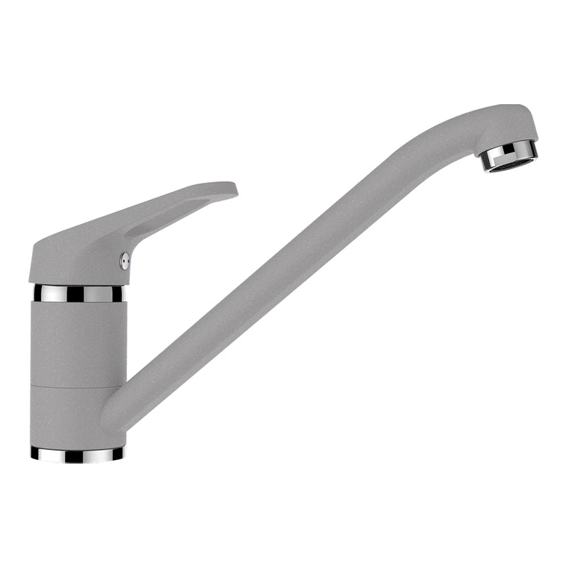 Baterie bucătărie Schock Cosmo Cristalite Croma, aspect granit, cartuș ceramic, gri