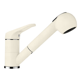 Baterie bucătărie Schock Cosmo Cristalite Vanilla cu cap extractibil, 2 tipuri de jet, aspect granit, cartuș ceramic, bej deschis