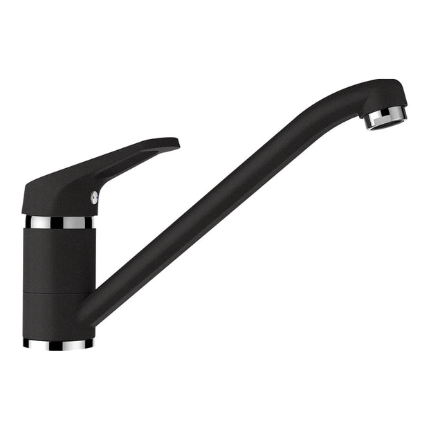 Baterie bucătărie Schock Cosmo Cristalite Nero, aspect granit, cartuș ceramic, negru