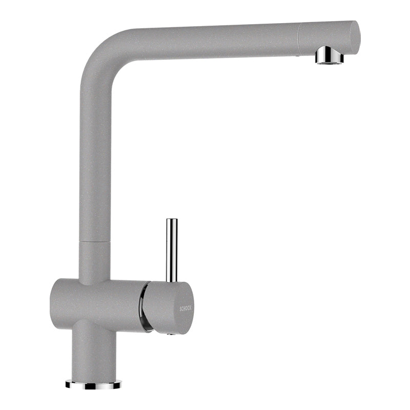 Baterie bucătărie Schock Epos Cristalite Croma, aspect granit, cartuș ceramic, gri