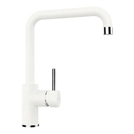 Baterie bucătărie Schock Fonos Cristalite Alpina, aspect granit, cartuș ceramic, alb