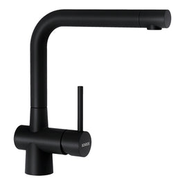 Baterie bucătărie Schock Laios Cristadur Puro, aspect granit, cartuș ceramic, negru intens