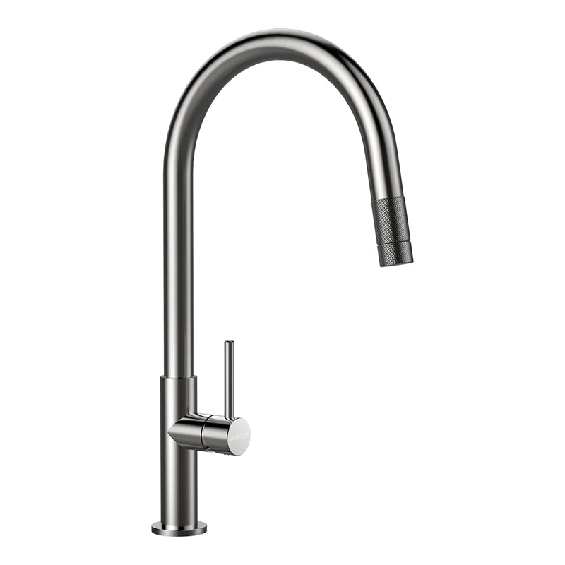 Baterie bucătărie Schock Talia inox periat cu cap extractibil, cartuș ceramic