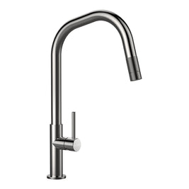 Baterie bucătărie Schock Talinos inox periat cu cap extractibil, cartuș ceramic