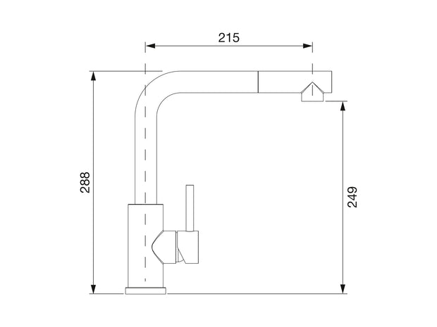 Baterie bucătărie Schock Kantus inox periat cu cap extractibil, cartuș ceramic