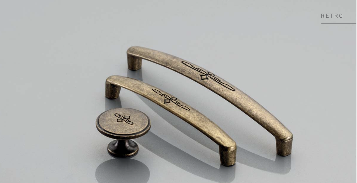 Buton mobilă OLBIA D32 mm, alamă antichizată