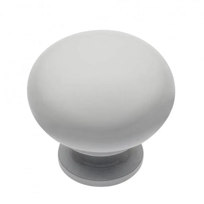 Buton mobilă BERGAMO 32x30 mm, alb mat