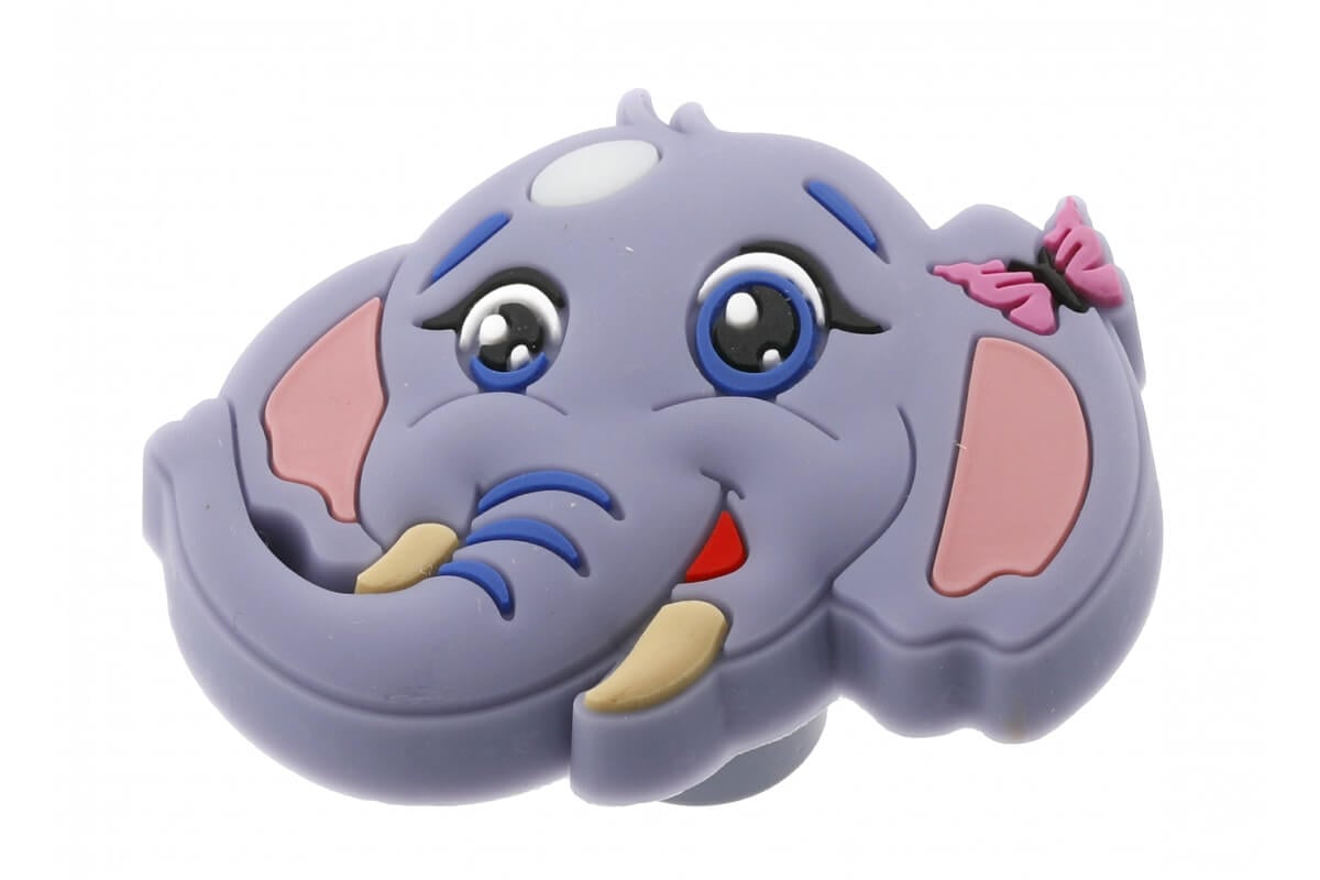 Buton mobilă copii ELEFANT 47x37 mm, mov