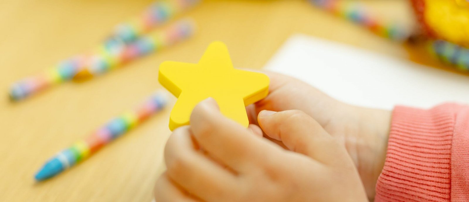 Buton mobilă copii STAR 50x48 mm, galben