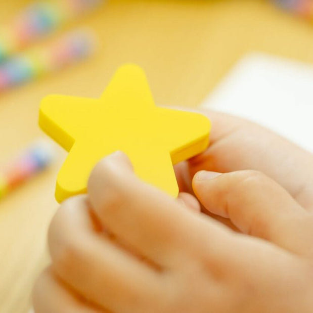 Buton mobilă copii STAR 50x48 mm, galben