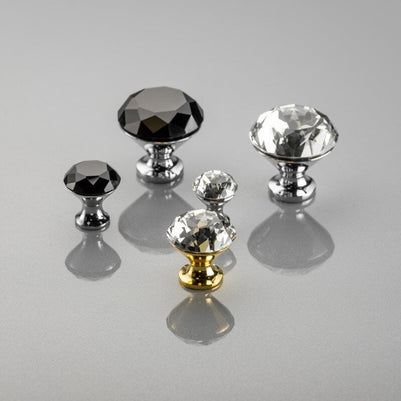 Buton mobilă CRYSTAL PALACE, 40 mm, crom