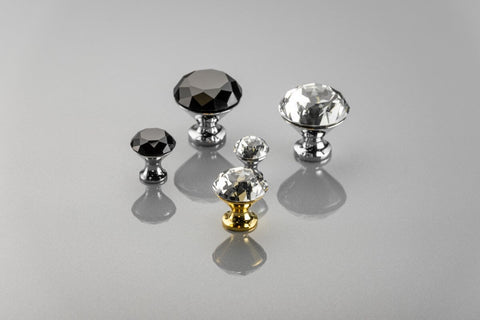 Buton mobilă CRYSTAL PALACE, 40 mm, crom