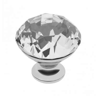 Buton mobilă CRYSTAL PALACE, 40 mm, crom