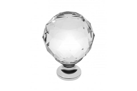 Buton mobilă CRYSTAL PALACE, D40 mm, crom