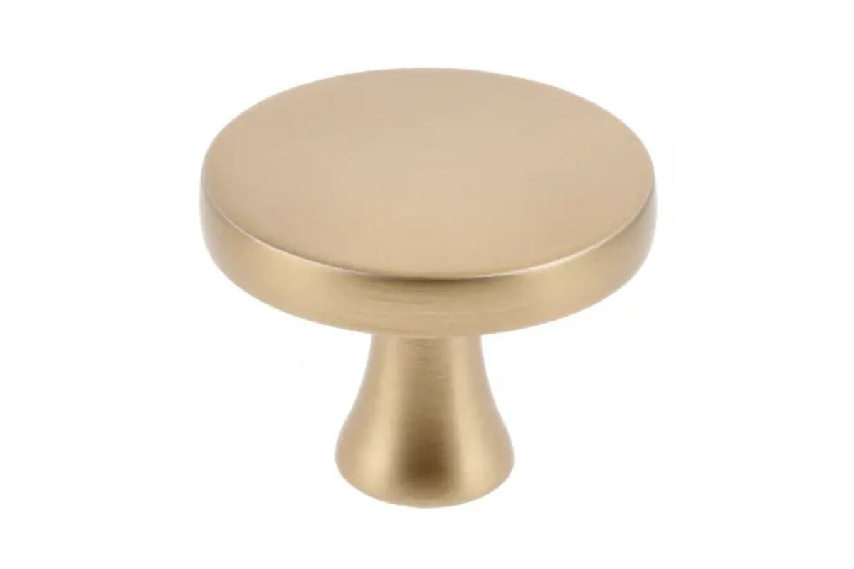 Buton mobilă DUNE 33x26 mm, alamă satinat