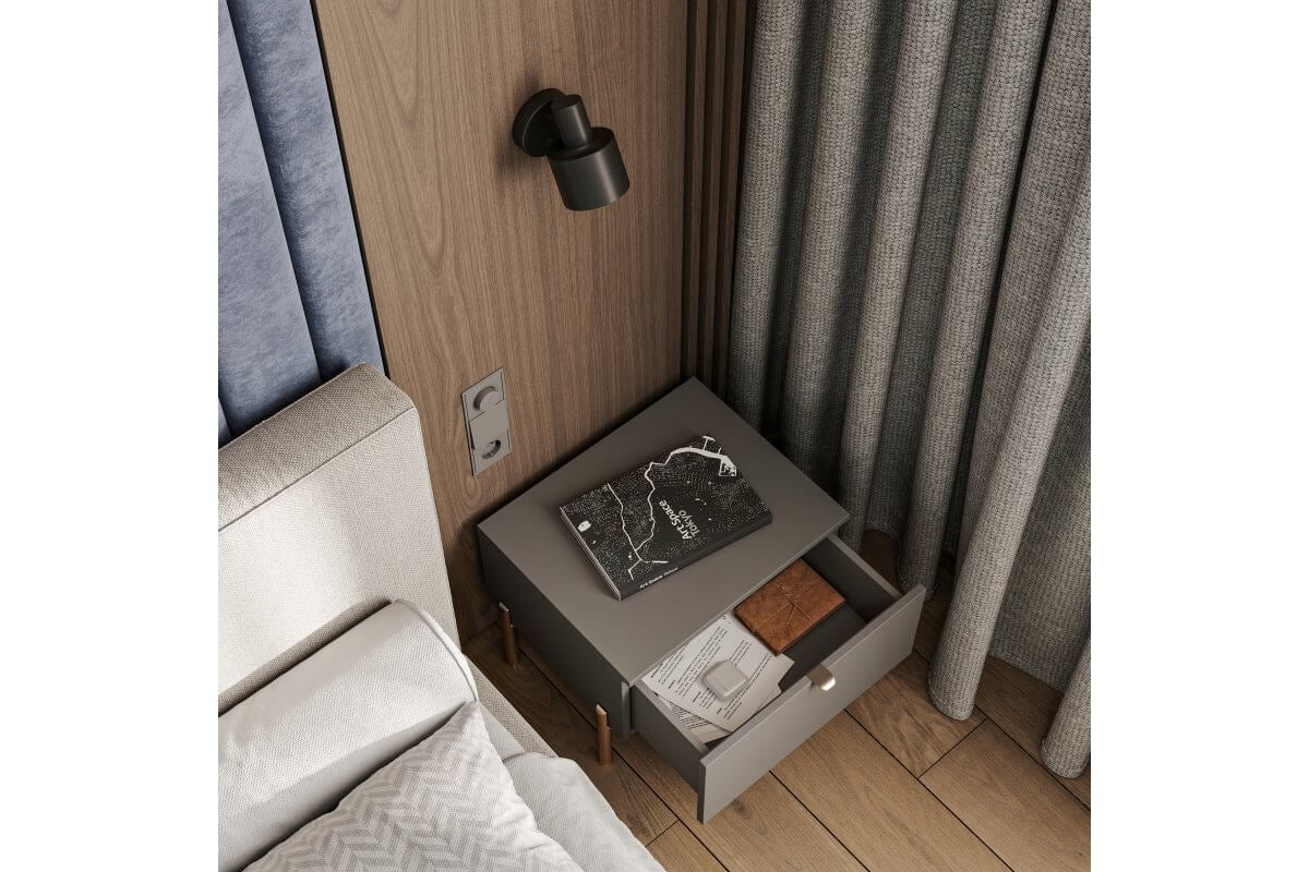 Buton mobilă HEXA 50 mm, brushed gold