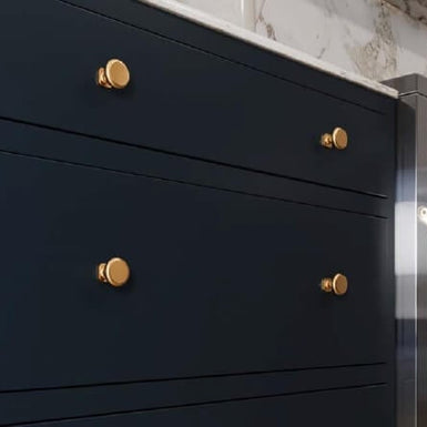 Buton mobilă LORENA 33x26 mm, brushed gold